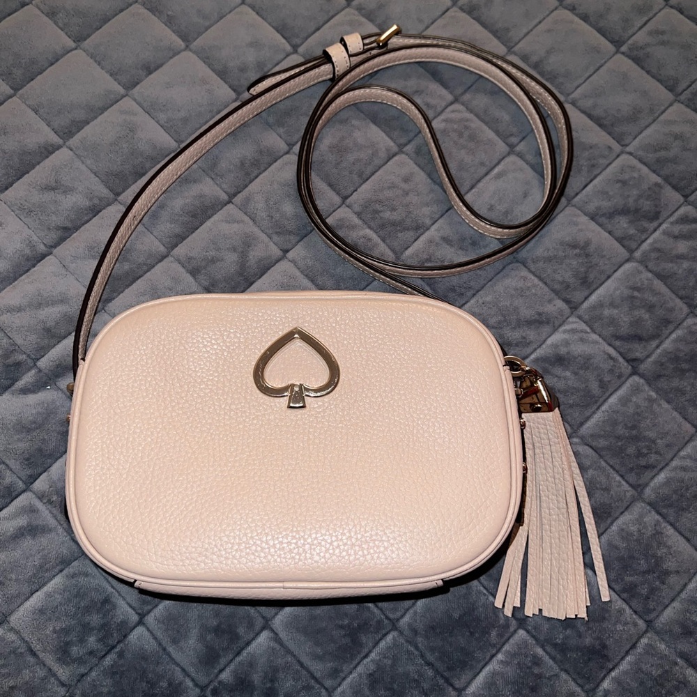 Kate Spade Cream Crossbody Bag with Tassel
